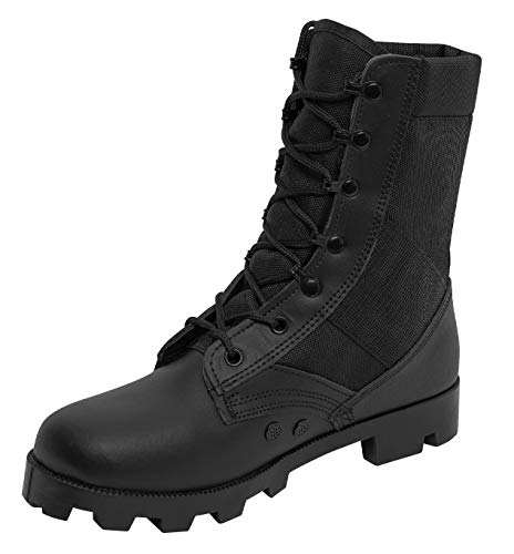 Rothco Speedlace Jungle Boots - 9 Inch - Rugged Tactical Hiking Outdoor Work Boot (Black, US Footwear Size System, Adult, Men, Numeric, Medium, 9) - Image 2