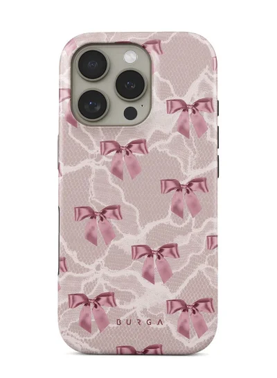 BURGA iPhone 16 Pro Max Case, 2 Piece Hard Shell + TPU Silicone Interior, Shock Absorption, All Port Accessible, Raised Bezel For Screen & Camera Protection, Never Fading HQ Print,Ballerina