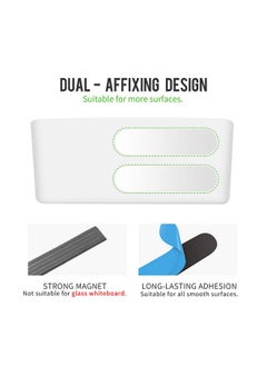 Loukin Magnetic Marker Holder Set, Dry Erase Accessory Tray Set, Remote Control Holder, Magnetic Storage Organizer For Whiteboard, Glass Or Refrigerators (White)  - Image 5