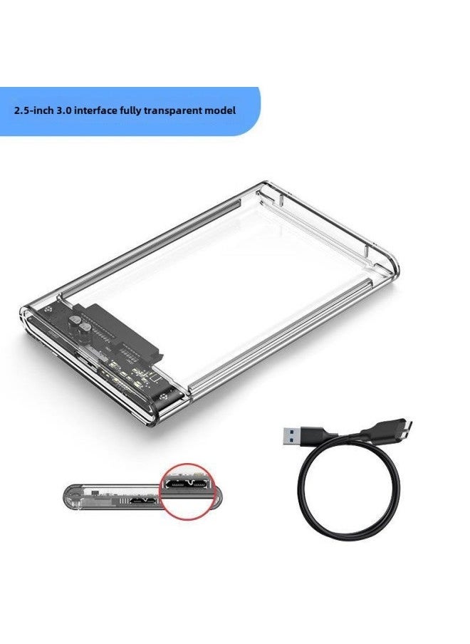 Generic 2.5-inch Mobile Hard Disk Box SATA Mechanical Solid State SSD External Laptop Usb3.0 Cross-border-Color:HD USB3.0  - Image 1