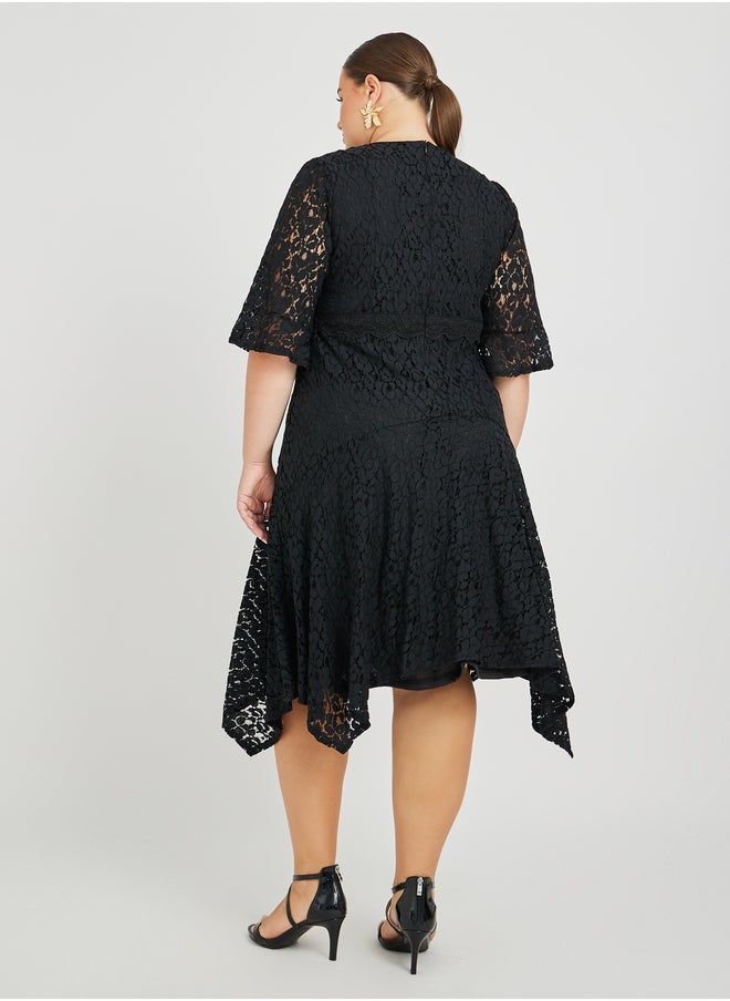 Styli Lace Handkerchief Dress  - Image 5