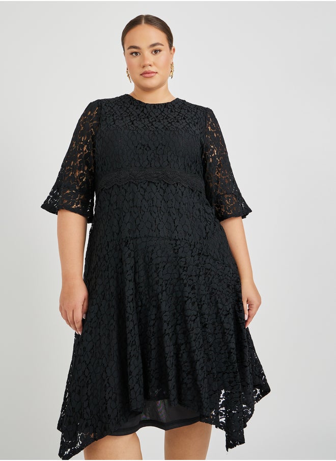Styli Lace Handkerchief Dress  - Image 3