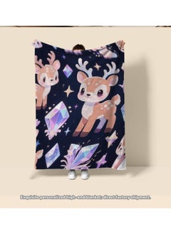 General Baby and children's cartoon flannel thin blanket (warm and comfortable, suitable for sleep, game use) 70cm*100cm - 876  - Image 1