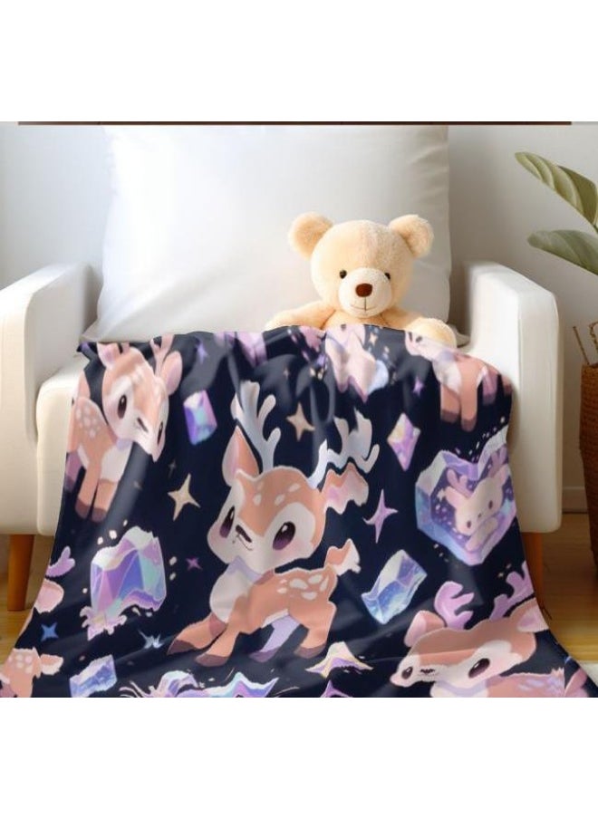 General - Baby and children's cartoon flannel thin blanket (warm and comfortable, suitable for sleep, game use) 70cm*100cm - 876 - Image 1