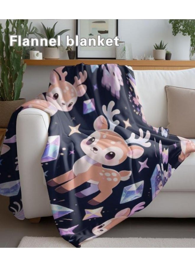 General - Baby and children's cartoon flannel thin blanket (warm and comfortable, suitable for sleep, game use) 70cm*100cm - 876 - Image 1