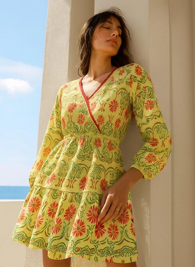 ساسافراس Floral Print Fit & Flare Dress for Women