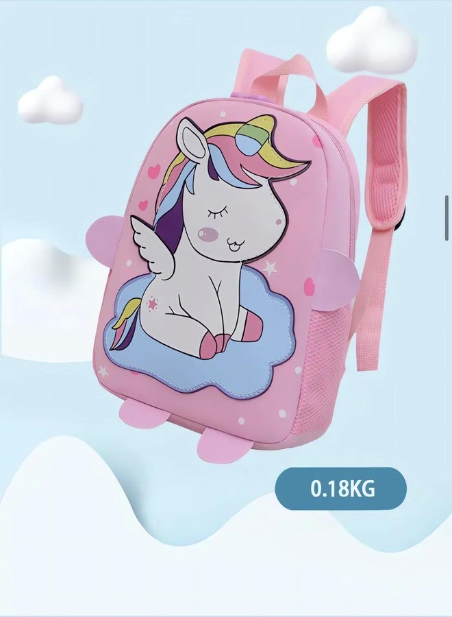 JMK CRAFTS حقيبة ظهر يونيكورن من JMK CRAFTS للأطفال | حقيبة مدرسية لطيفة للبنات والأطفال الصغار (3-5 سنوات) | حقيبة خفيفة الوزن لمرحلة ما قبل المدرسة لرياض الأطفال والحضانة | حقيبة ظهر متعددة الأغراض للسفر (لون عشوائي) - Image 4