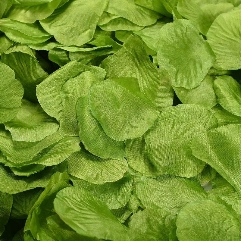 كود فلورست 2200 قطعة بتلات ورد حرير للتزيين في حفلات الزفاف (أخضر)