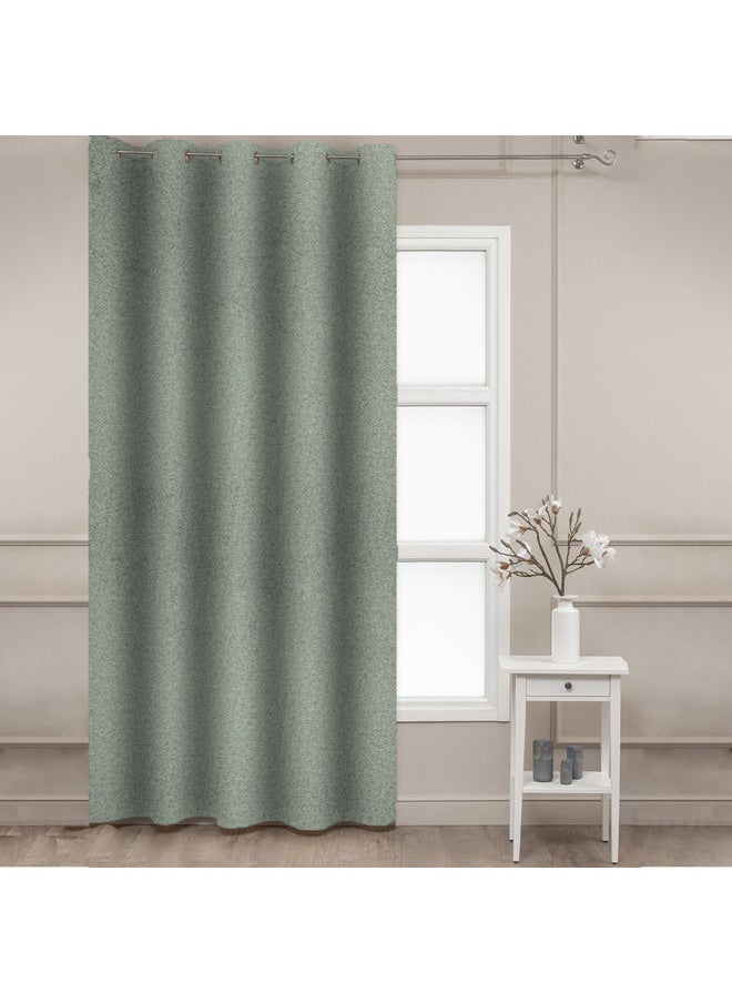 Naguib Selim Curtains House Veral Semi Leather Soft Velour Fabric Steel Grommets For Living Rooms 1 Piece-140 x 280 cm  - Image 2