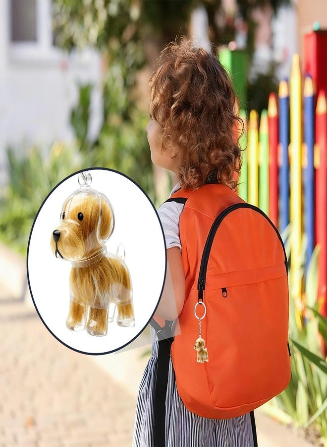 LUSTRIB 4 Pcs Dog Hair Collector Keychain, Transparent Pet Hair Storage Memory Capsule with Portable Keychain, Cute Pet Fur Memorial Keepsake Gift for Pet Lovers - Image 5