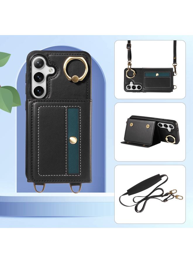 اس-توب جراب لهاتف Samsung Galaxy S23 FE 5G، حقيبة كروس بودي، محفظة، حامل حلقي، جراب هاتف جلدي - Image 2