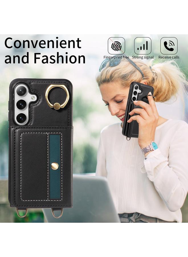 اس-توب جراب لهاتف Samsung Galaxy S23 FE 5G، حقيبة كروس بودي، محفظة، حامل حلقي، جراب هاتف جلدي - Image 3