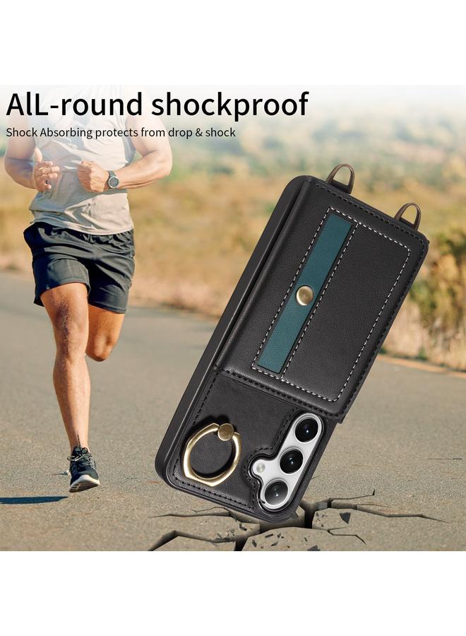 اس-توب جراب لهاتف Samsung Galaxy S23 FE 5G، حقيبة كروس بودي، محفظة، حامل حلقي، جراب هاتف جلدي - Image 4