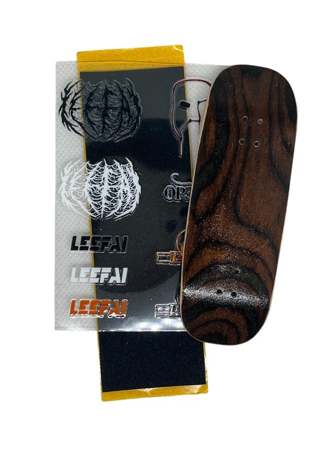 LEEFAI Pro Wooden Fingerboard Complete Set, 34x96mm, 5-Ply Maple Deck with leefai g4 Trucks and Urethane 65d Mini Skateboard Wheels - Image 3