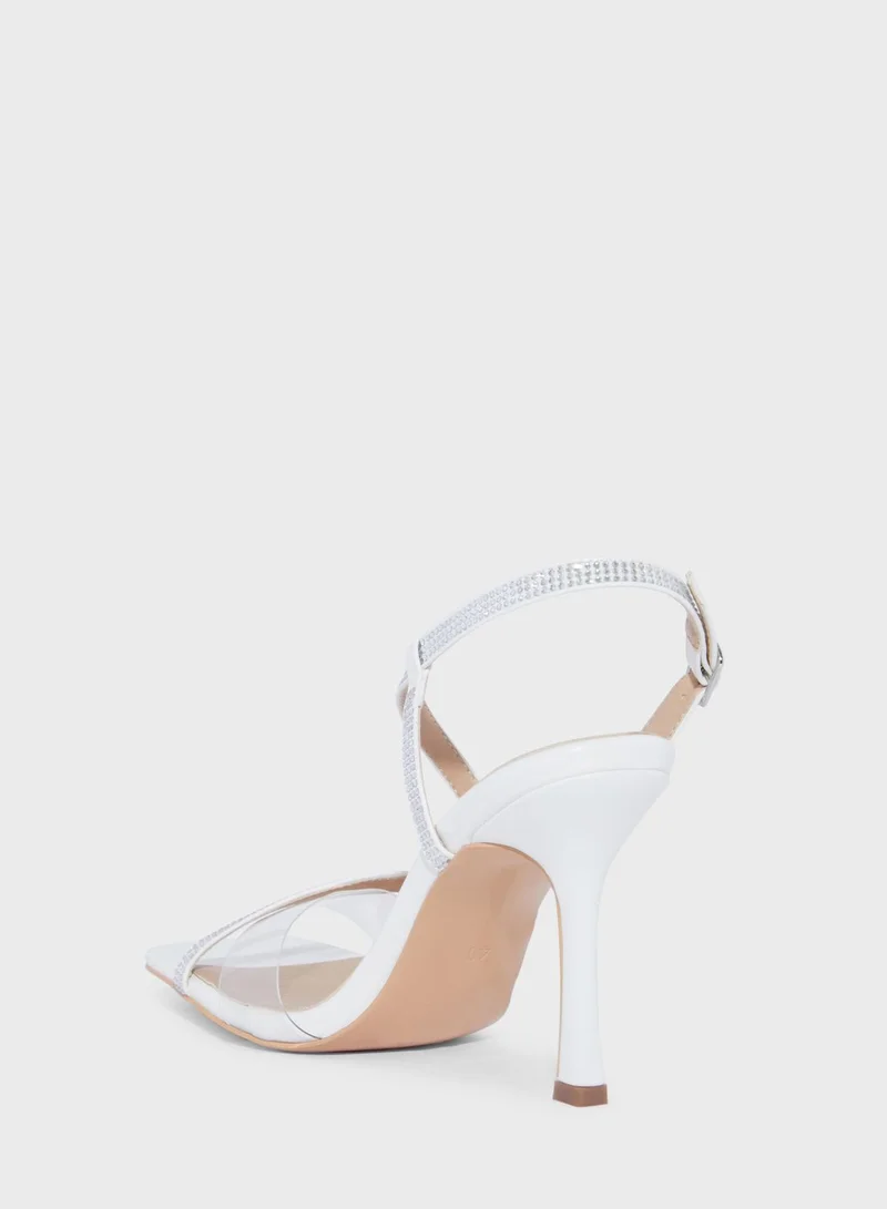 ايلا ليمتد اديشن Cross Over Diamante Strap Sandal