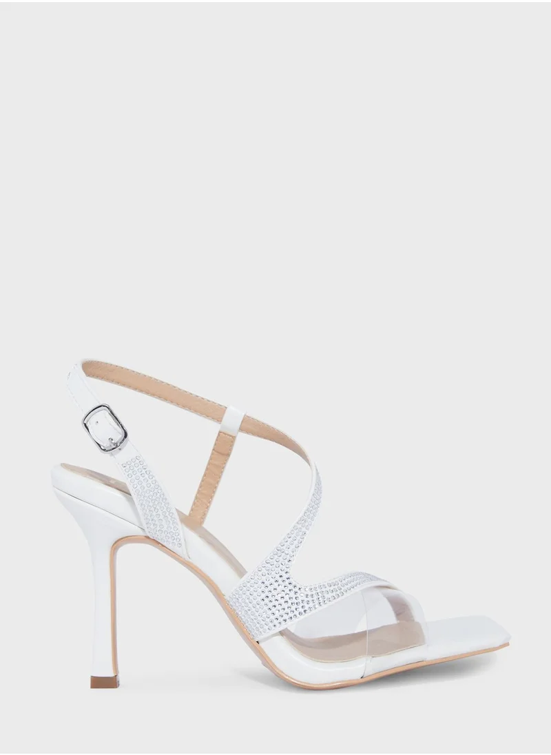 ايلا ليمتد اديشن Cross Over Diamante Strap Sandal