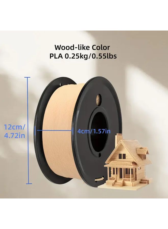 Wooden PLA Filament Precision 002mm 1.75mm 250g Spool 3D Printing Materialwood Color - Image 2