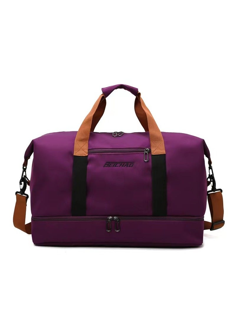 Ravel Handbag Sports Gym Bag Weekender Carry On Overnight Bags for Women Men Duffle bag Sport Workout Gym Swim Hospital Shoulder Bag with Luggage Sleeve & Shoe Compartment