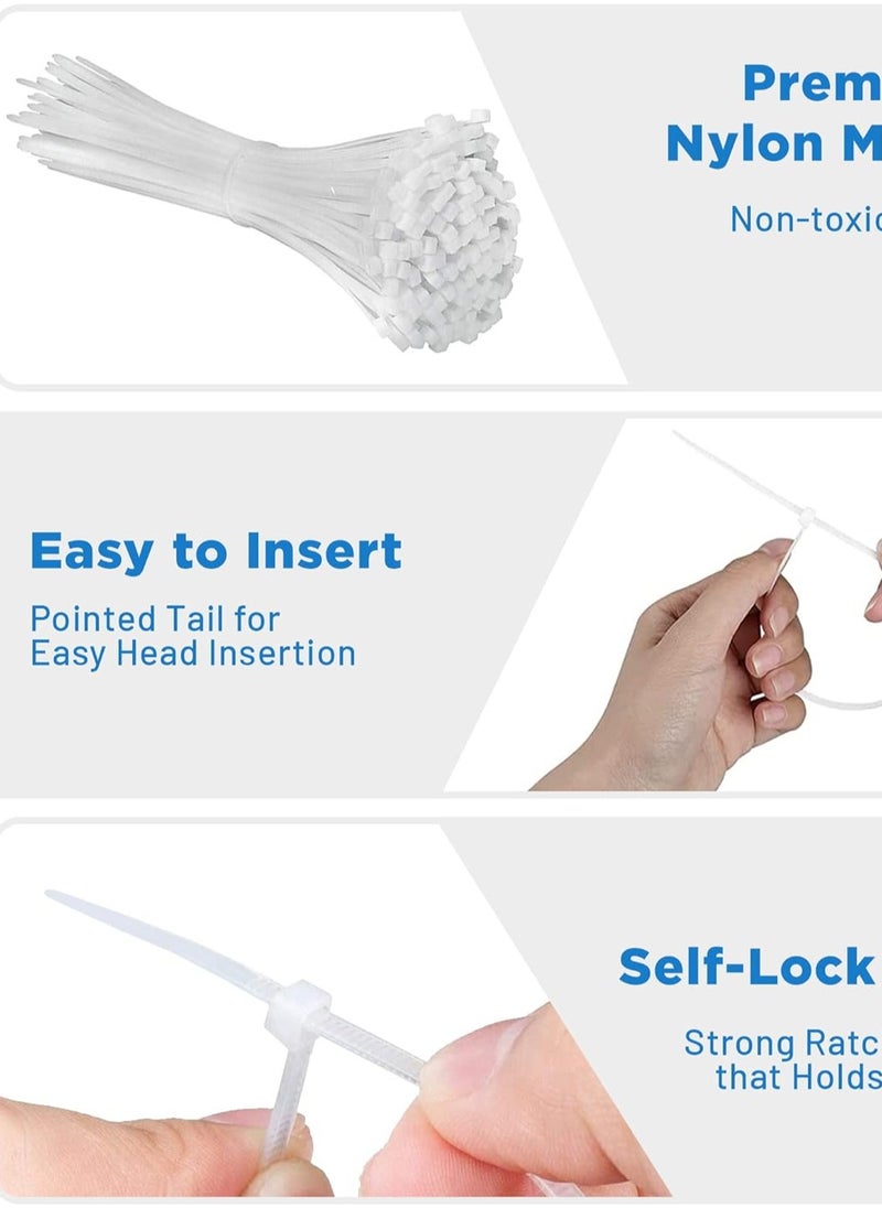 HASANAT ESSENTIALS Cable Tie (300 x 3.6mm, White)  - Image 2
