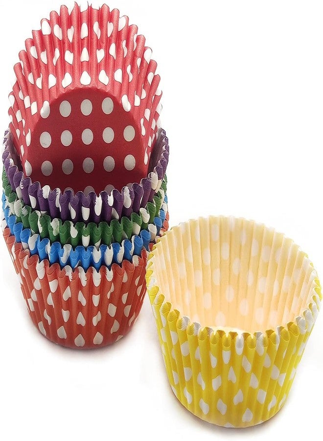 BIG BOX 100 Multi Cup Colorful Paper Baking Cups, Rainbow Cupcake Liners Disposable Cupcake Wrappers for Holiday and Party Baking Supplies - Image 1