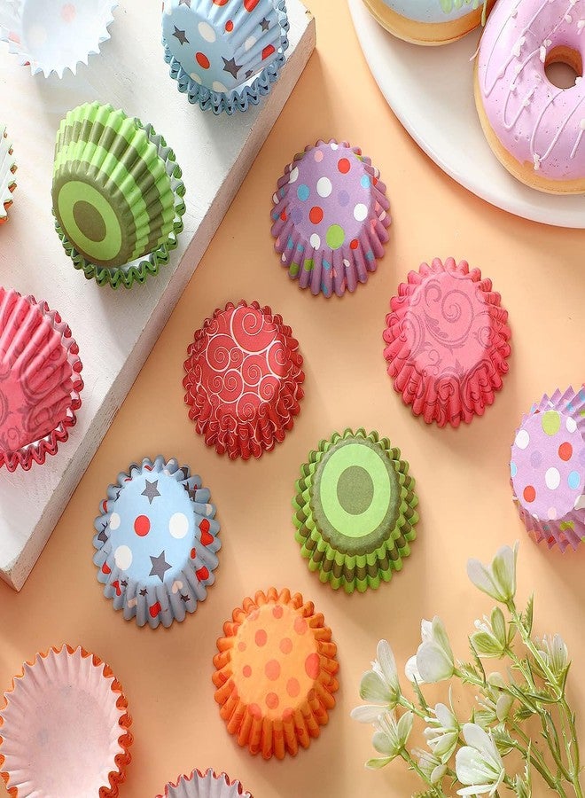 BIG BOX 100 Multi Cup Colorful Paper Baking Cups, Rainbow Cupcake Liners Disposable Cupcake Wrappers for Holiday and Party Baking Supplies - Image 3