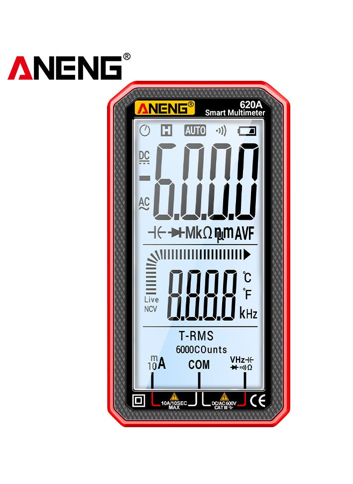 ANENG ANENG 4.7-Inch LCD Display AC/DC Digital Multimeter Ultraportable True-RMS Multimeter Auto-Ranging Multi Tester with Amp Volt Ohm Capacitance Continuity Temperature Frequency Diode Tests NCV Tester  - Image 1
