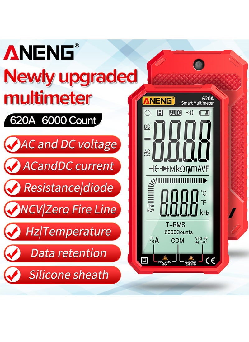ANENG ANENG 4.7-Inch LCD Display AC/DC Digital Multimeter Ultraportable True-RMS Multimeter Auto-Ranging Multi Tester with Amp Volt Ohm Capacitance Continuity Temperature Frequency Diode Tests NCV Tester  - Image 2