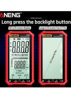 ANENG ANENG 4.7-Inch LCD Display AC/DC Digital Multimeter Ultraportable True-RMS Multimeter Auto-Ranging Multi Tester with Amp Volt Ohm Capacitance Continuity Temperature Frequency Diode Tests NCV Tester  - Image 3