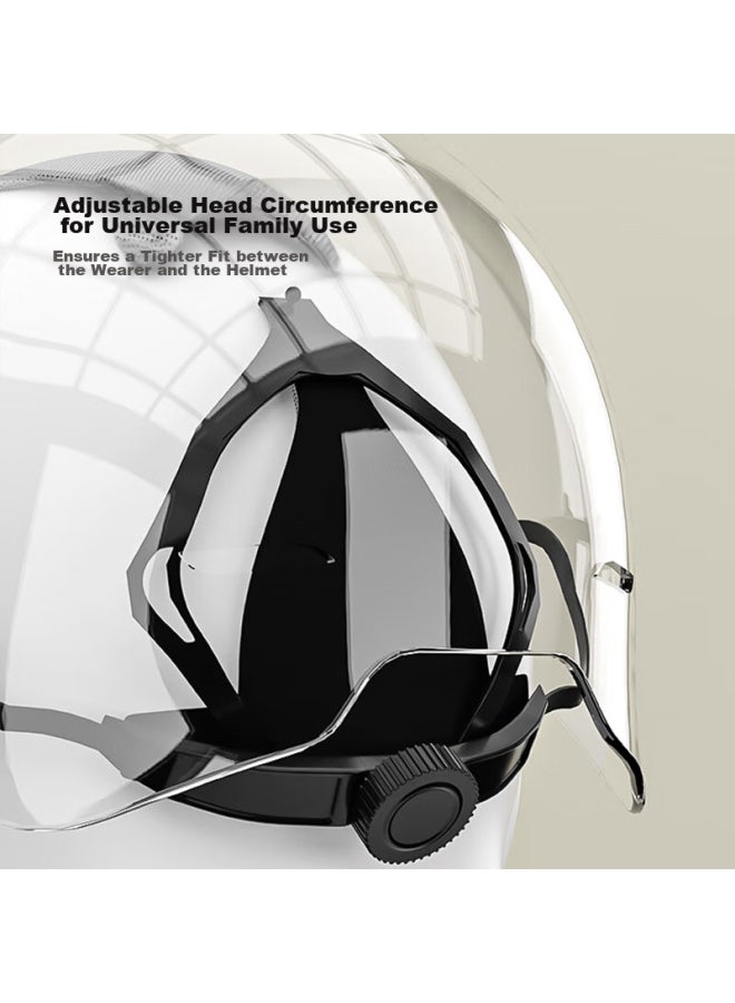 Tianqi Helmet, Electric Vehicle Helmet New National Standard A-class 3c Certified Motorcycle Electric Scooter Safety Helmet Cap For Men And Women, Winter Half Helmet All Seasons Universal, Black - Image 3