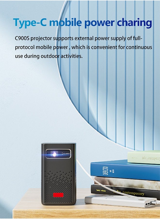 Mi VAZA - DLP Wireless Portable Projector - Built-in 8000mAh Battery - Support 120 Inches - HD Projection - Support 4K - Mini Home Theater - Portable Mobile Cinema - Compatible with HDMI/TV BOX/PS5/Laptop/Game Console - Image 1
