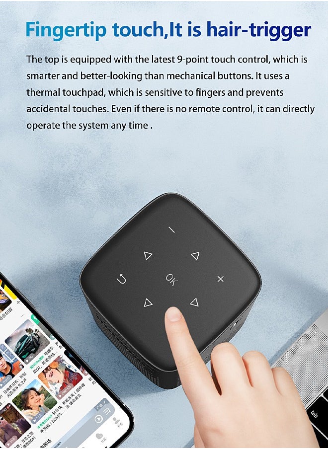 Mi VAZA - DLP Wireless Portable Projector - Built-in 8000mAh Battery - Support 120 Inches - HD Projection - Support 4K - Mini Home Theater - Portable Mobile Cinema - Compatible with HDMI/TV BOX/PS5/Laptop/Game Console - Image 1
