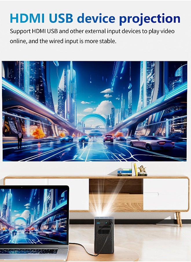 Mi VAZA - DLP Wireless Portable Projector - Built-in 8000mAh Battery - Support 120 Inches - HD Projection - Support 4K - Mini Home Theater - Portable Mobile Cinema - Compatible with HDMI/TV BOX/PS5/Laptop/Game Console - Image 1