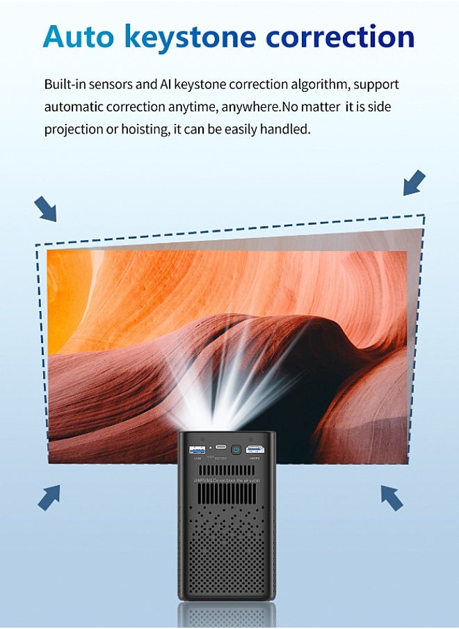 Mi VAZA - DLP Wireless Portable Projector - Built-in 8000mAh Battery - Support 120 Inches - HD Projection - Support 4K - Mini Home Theater - Portable Mobile Cinema - Compatible with HDMI/TV BOX/PS5/Laptop/Game Console - Image 1