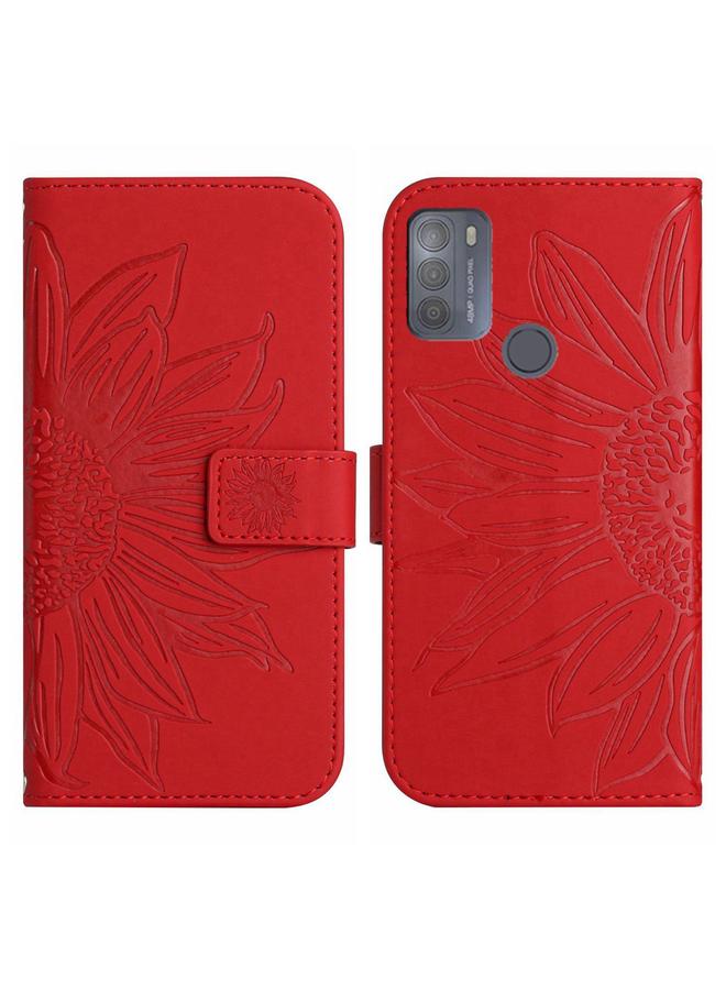 اس-توب جراب لهاتف Motorola Moto G50 مصنوع من الجلد بتصميم زهرة الشمس مع حبل تعليق - Image 2