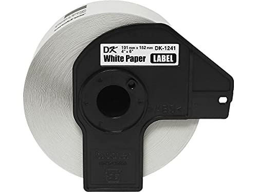 Brother Genuine DK-1241 Die Cut White Labels, 4 x 6 Inch Individual Labels, Large Shipping White Paper Labels, 200 Count, (1) Roll Per Box - Image 2