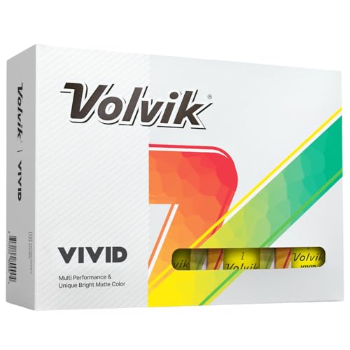 Volvik Vivid Matte Golf Balls One Dozen Yellow - Image 1