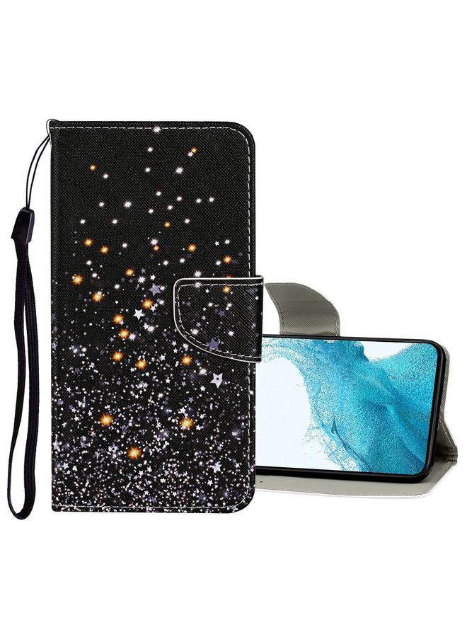 S-TOP Case For Samsung Galaxy S22 5G Colored Drawing Pattern Flip Leather Case - Image 1