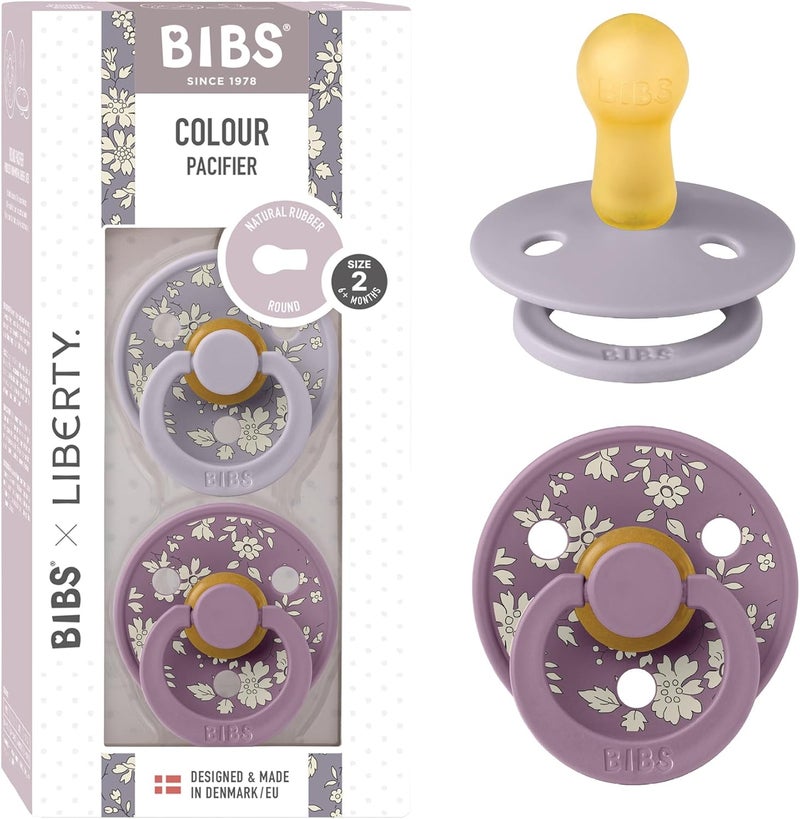 BIBS x Liberty 2 Pack Colour Pacifier - Fossil Grey Mix - Image 1