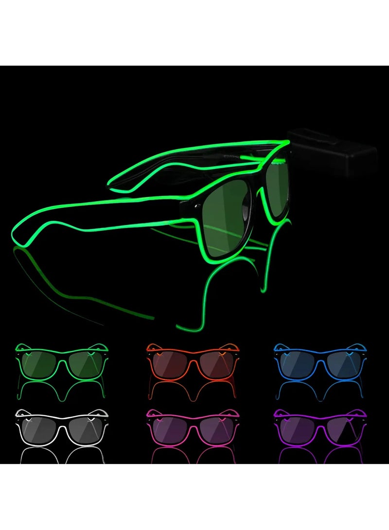Flashing LED Sunglasses Neon