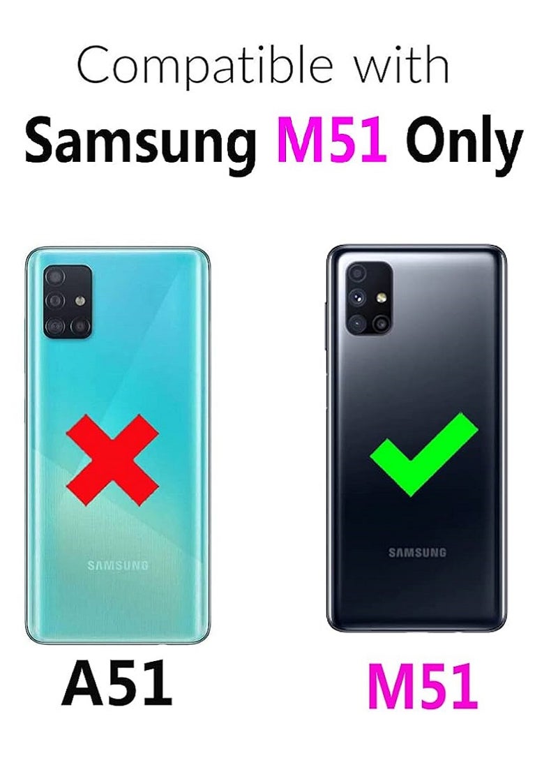 we3 2 Pieces Tempered Glass Screen Protector Anti-Spy Privacy Designed For Samsung Galaxy M51 Full Screen Coverage And Bubble Free - Image 3