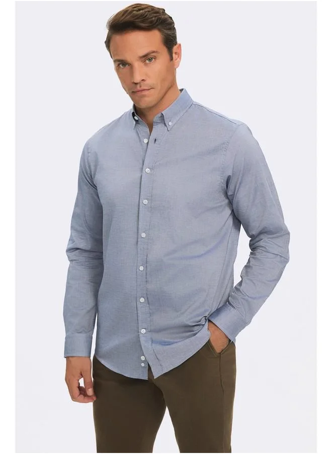 جون June Exclusive Men Regular Fit Shirt Blue