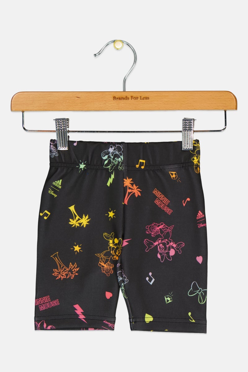 Adidas X Disney Toddlers Girl Allover Print Training Shorts, Multicolor - Image 1