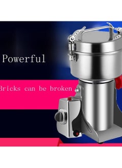 Generic Electric Commercial Pepper Grinder Machine Stainless Steel Swing Type Spice Herb Grinder For Grind Chinese Herbal Condiment Grains Coffee  - Image 2