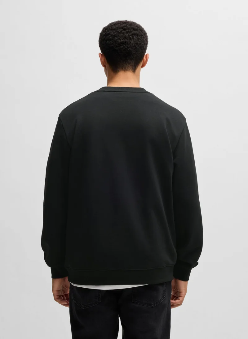 HUGO Cotton-terry regular-fit sweatshirt with logo label