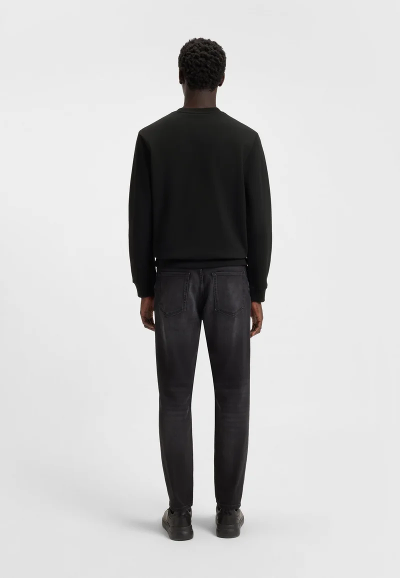 HUGO Cotton-terry sweatshirt with logo label