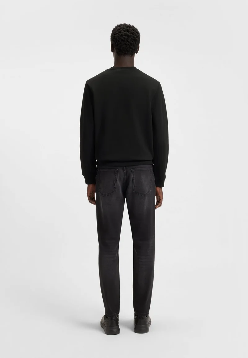 HUGO Cotton-terry sweatshirt with logo label