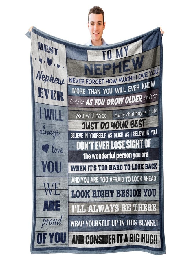 Xutapy Nephew Gifts from Auntie Uncle, Birthday Christmas Graduation Gifts for Nephew Blanket 60’’x50’’ - Image 1