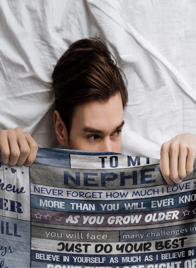 Xutapy Nephew Gifts from Auntie Uncle, Birthday Christmas Graduation Gifts for Nephew Blanket 60’’x50’’ - Image 5