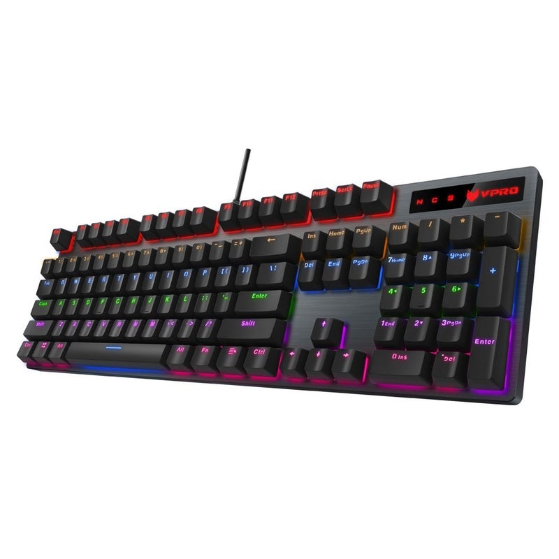 رابو لوحة مفاتيح ميكانيكية للألعاب، طراز V500 Pro أسود - Image 3