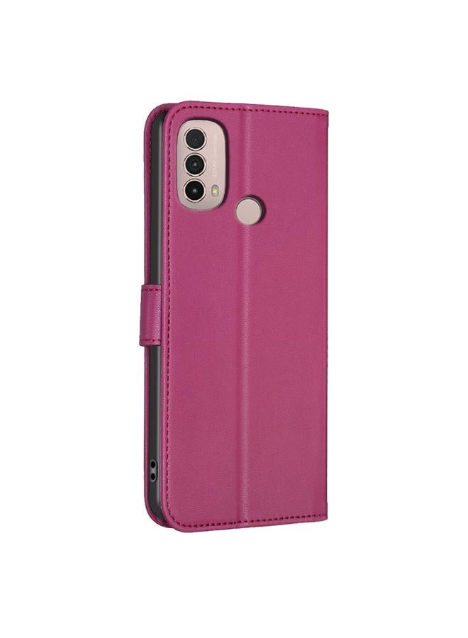 S-TOP Case For Motorola Moto E40 / E30 Four-leaf Embossed Leather Phone Case - Image 3